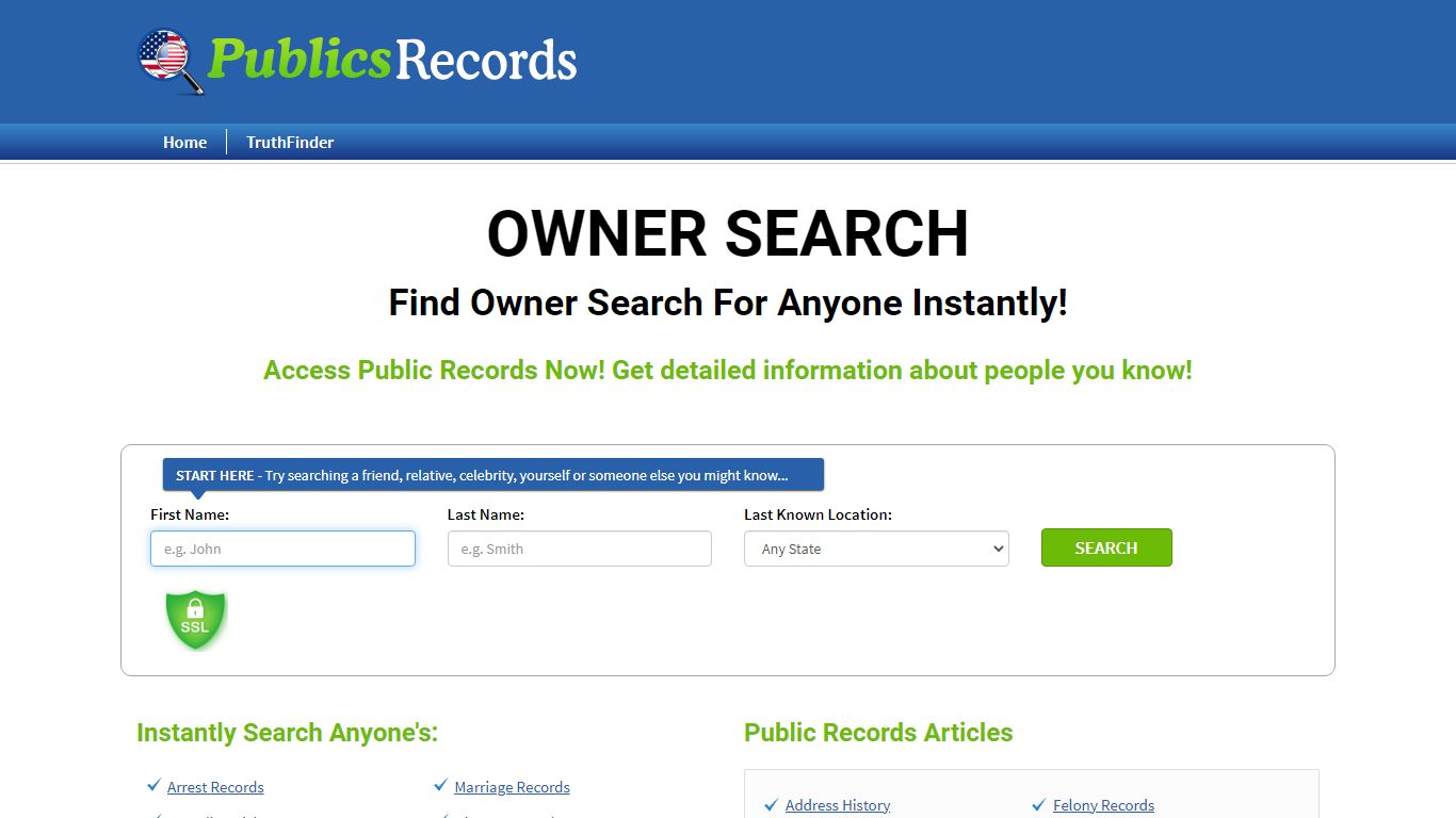 Find Owner Search For Anyone - Public Records Reviews